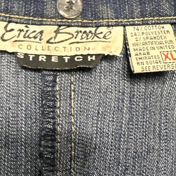 Erica Brooke Collection Denim Embroidered Vintage Size XL Women’s Jacket - Picture 5 of 5